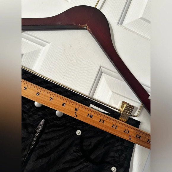 RAG & BONE Black Nina Zebra Stripe Skinny Ankle Jeans Sz 27 Exposed Zip Hi Rise - Picture 10 of 16